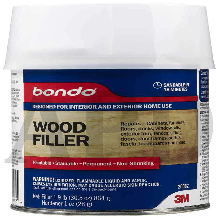 Bondo Wood Filler 20082 1 Quart 3 Per Case